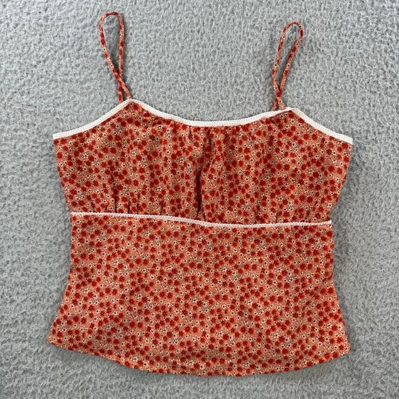 American Vintage Tops - Y2K 579 orange & red milkmaid cami tank top